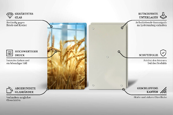 Placă din sticla protectie perete Spice de cereale în câmp