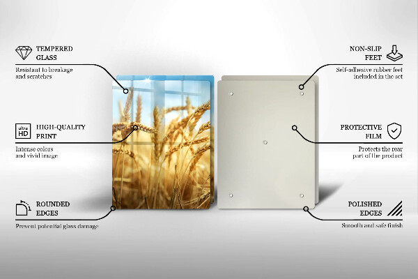 Placă din sticla protectie perete Spice de cereale în câmp