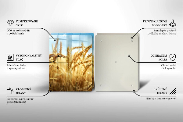 Placă din sticla protectie perete Spice de cereale în câmp
