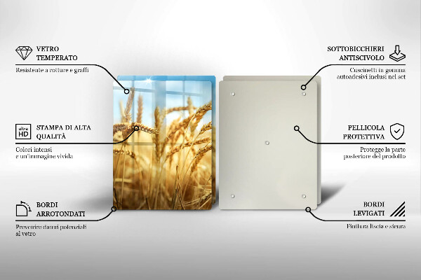 Placă din sticla protectie perete Spice de cereale în câmp