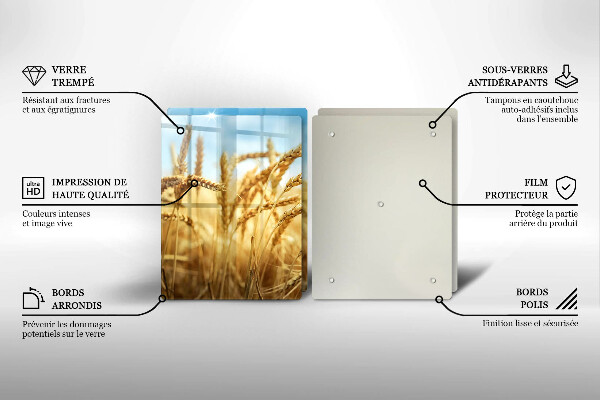 Placă din sticla protectie perete Spice de cereale în câmp