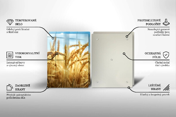 Placă din sticla protectie perete Spice de cereale în câmp