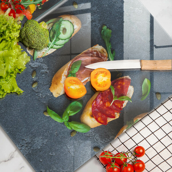 Placă din sticla protectie perete Sandvișuri colorate