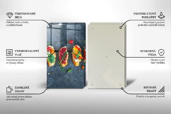 Placă din sticla protectie perete Sandvișuri colorate