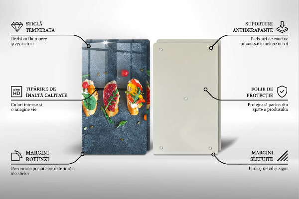 Placă din sticla protectie perete Sandvișuri colorate