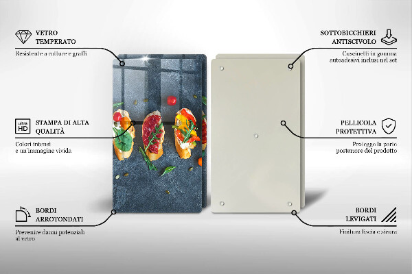 Placă din sticla protectie perete Sandvișuri colorate