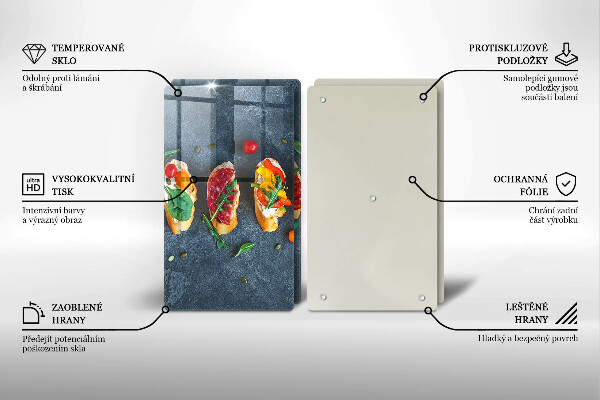 Placă din sticla protectie perete Sandvișuri colorate