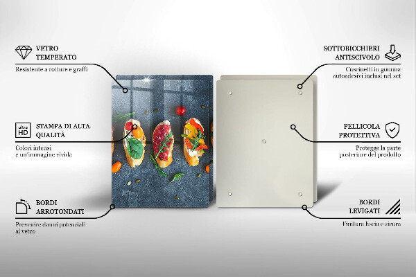 Placă din sticla protectie perete Sandvișuri colorate