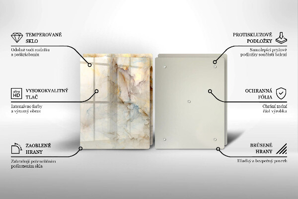 Placă din sticla protectie perete Textura de marmură cu aur