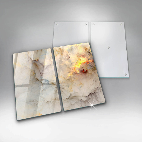 Placă din sticla protectie perete Textura de marmură cu aur