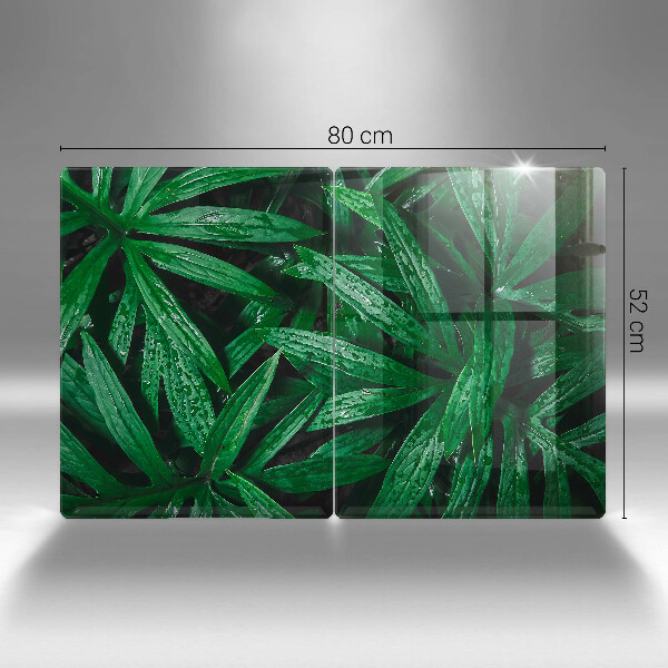 Placă din sticla protectie perete Frunze de plante