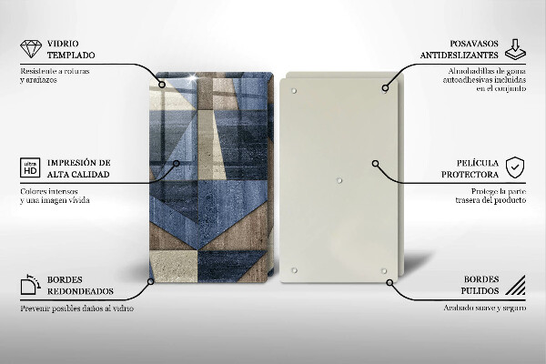 Placă din sticla protectie perete Abstracția geometrică