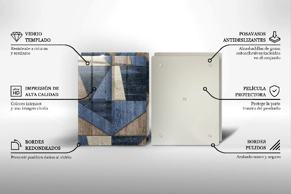 Placă din sticla protectie perete Abstracția geometrică