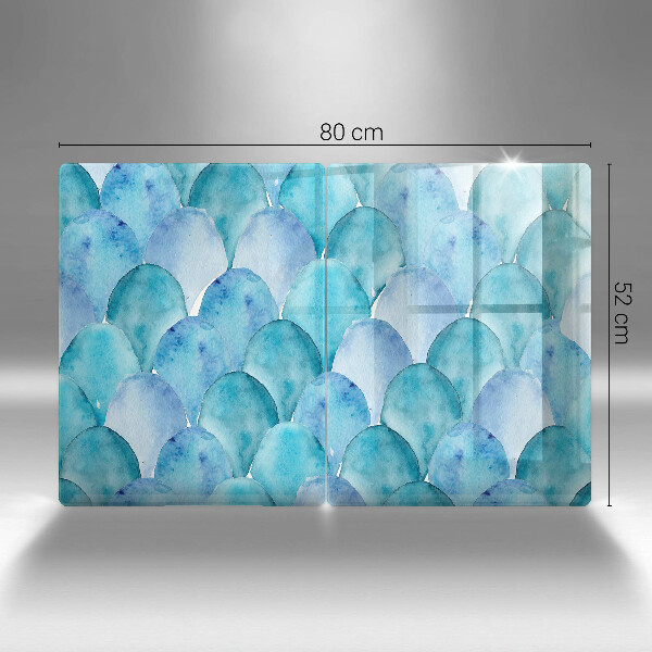 Placă din sticla protectie perete Solzi de acuarelă