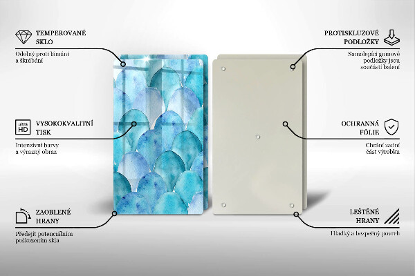 Placă din sticla protectie perete Solzi de acuarelă