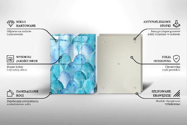 Placă din sticla protectie perete Solzi de acuarelă