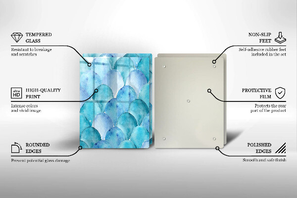 Placă din sticla protectie perete Solzi de acuarelă