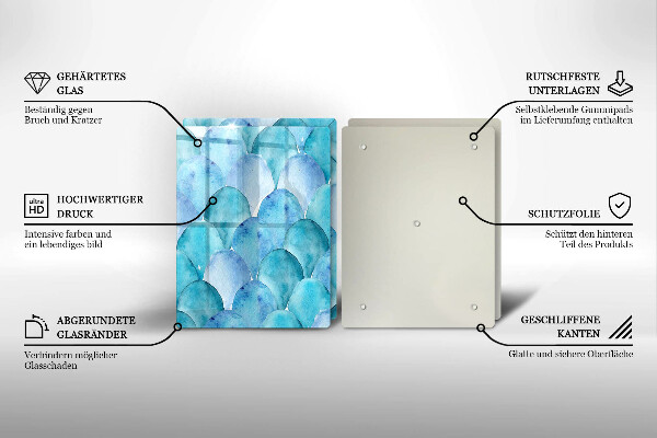 Placă din sticla protectie perete Solzi de acuarelă