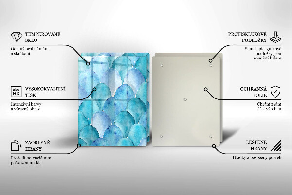 Placă din sticla protectie perete Solzi de acuarelă