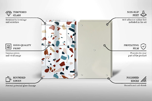 Placă din sticla protectie perete Piatra decorativa