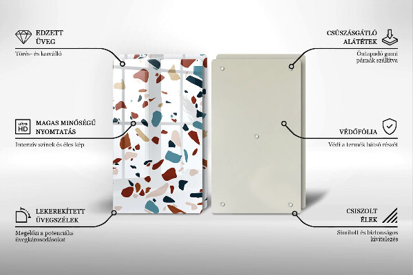 Placă din sticla protectie perete Piatra decorativa