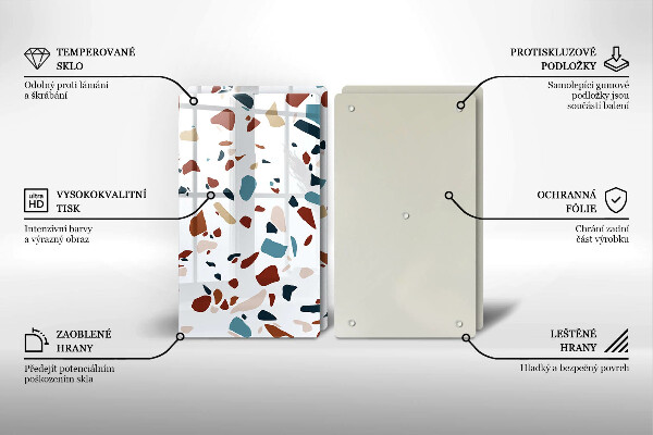 Placă din sticla protectie perete Piatra decorativa