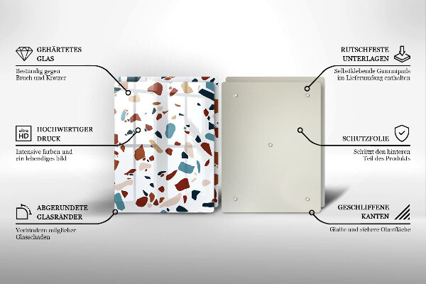 Placă din sticla protectie perete Piatra decorativa