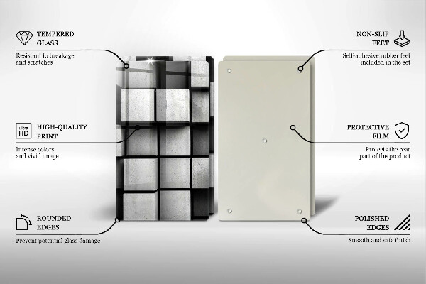 Placă din sticla protectie perete Fundal cu geometrie 3d