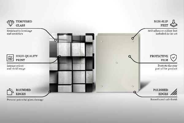 Placă din sticla protectie perete Fundal cu geometrie 3d