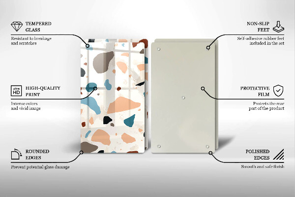 Placă din sticla protectie perete Gresie decorativa