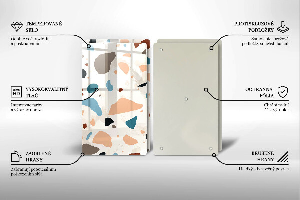 Placă din sticla protectie perete Gresie decorativa