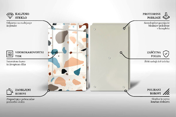 Placă din sticla protectie perete Gresie decorativa