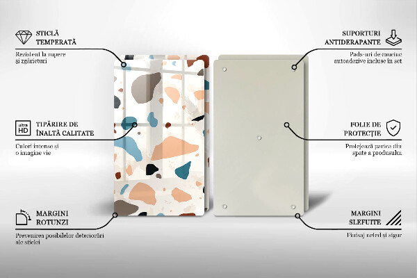 Placă din sticla protectie perete Gresie decorativa