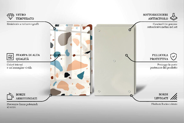 Placă din sticla protectie perete Gresie decorativa