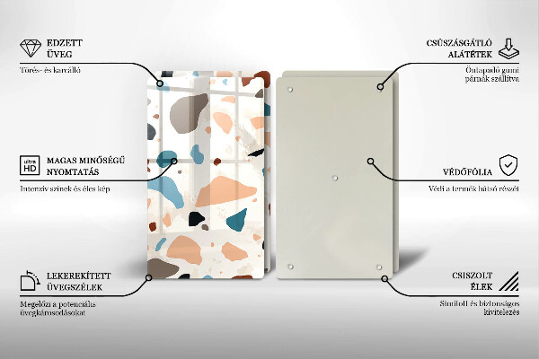 Placă din sticla protectie perete Gresie decorativa