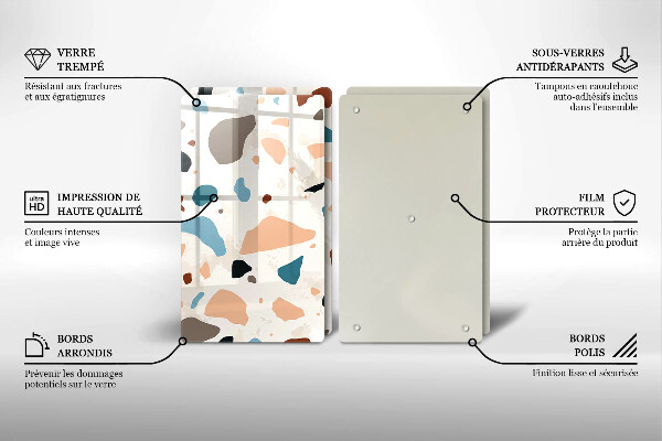 Placă din sticla protectie perete Gresie decorativa