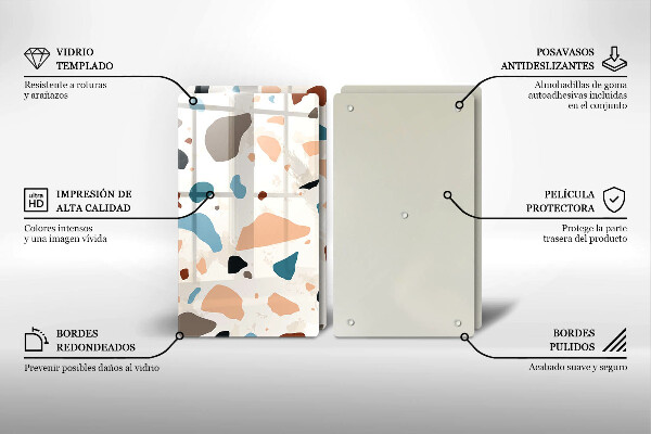 Placă din sticla protectie perete Gresie decorativa