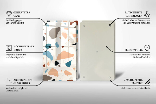 Placă din sticla protectie perete Gresie decorativa