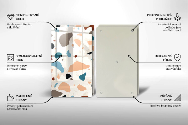 Placă din sticla protectie perete Gresie decorativa