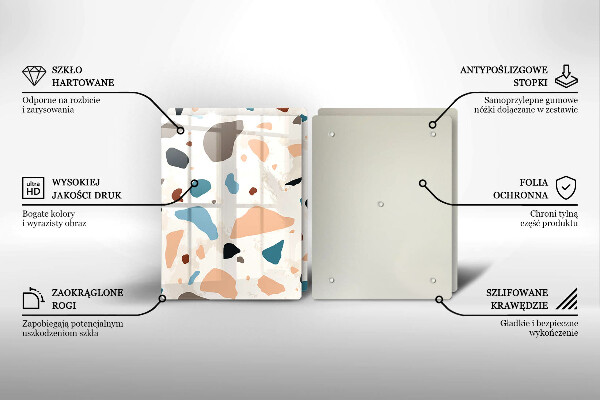 Placă din sticla protectie perete Gresie decorativa