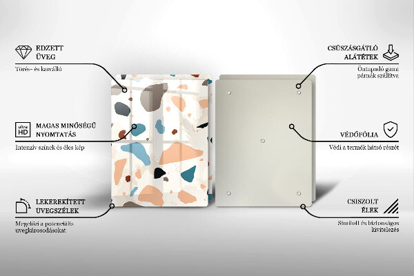 Placă din sticla protectie perete Gresie decorativa