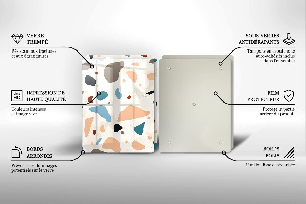 Placă din sticla protectie perete Gresie decorativa