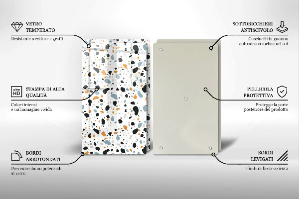 Placă din sticla protectie perete Gresie decorativa