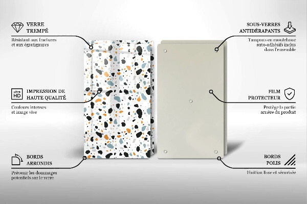 Placă din sticla protectie perete Gresie decorativa