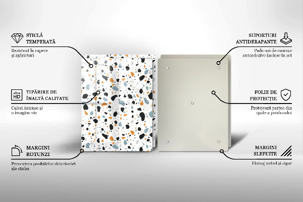 Placă din sticla protectie perete Gresie decorativa