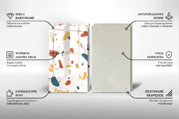 Placă din sticla protectie perete Gresie decorativa