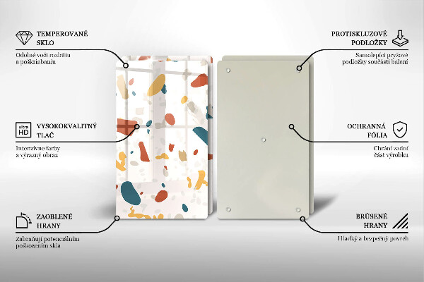 Placă din sticla protectie perete Gresie decorativa