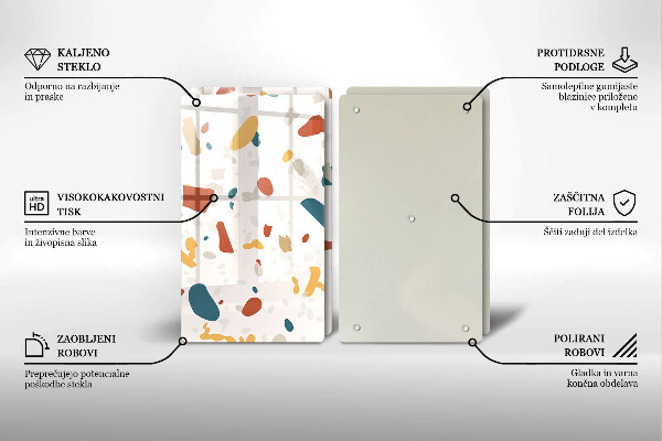 Placă din sticla protectie perete Gresie decorativa