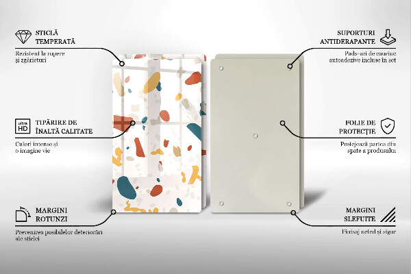 Placă din sticla protectie perete Gresie decorativa