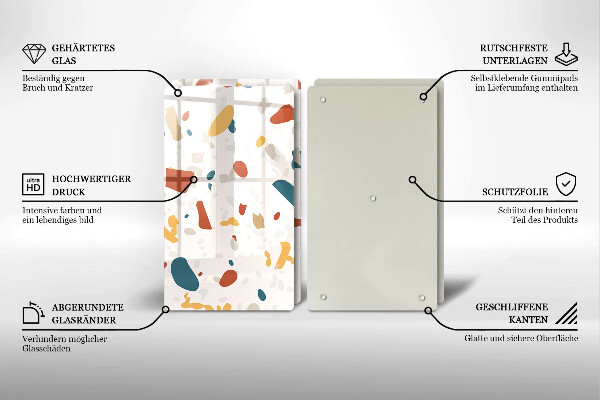 Placă din sticla protectie perete Gresie decorativa